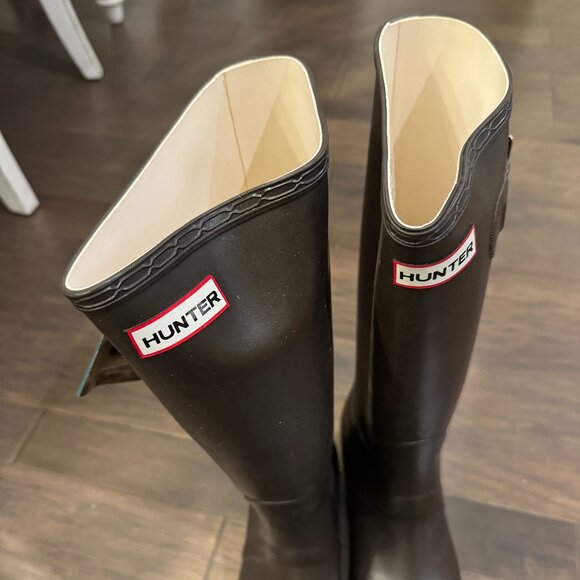 Vintage Scotland Hunter Original Tall Rain Boot Brown Chocolate 11 F 12 M 44 EU main image 4
